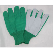 Kuh Split Palm und T / C Rücken Gerade Thumbgreen Knit Handgelenk Handschuh
